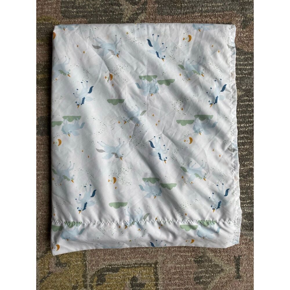 Pillowfort Blues Unicorn Twin Bed Flat Top Sheet
